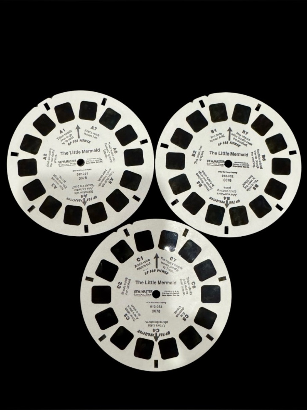 View Master Disney’s The Little Mermaid Set 3078 3D Reels 1990’s